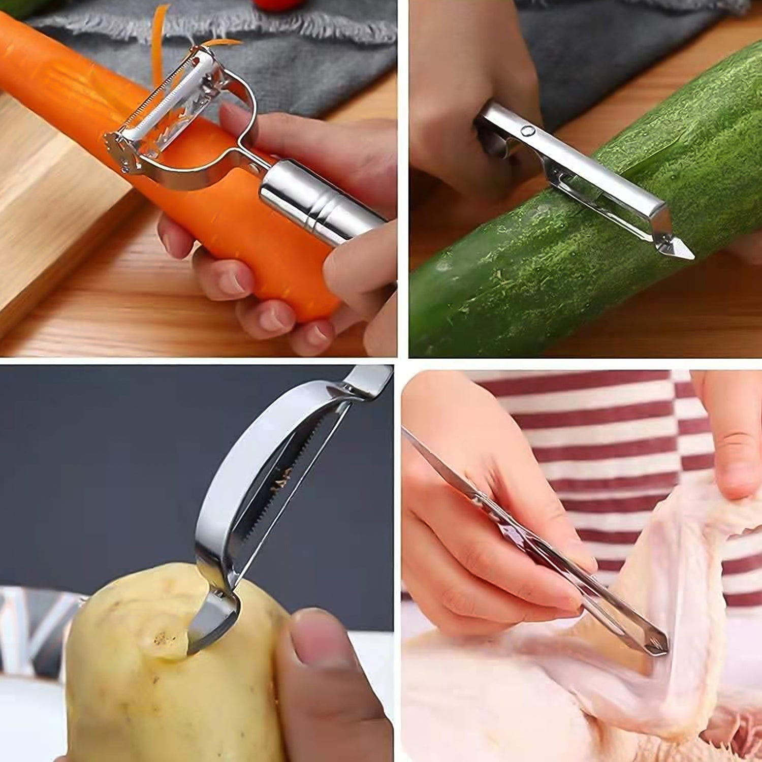 Multifunctional Peeler Grater For Vegetable Fruit (3 Pcs Set) Multifunctional Peeler Grater For Vegetable Fruit (3 Pcs Set)